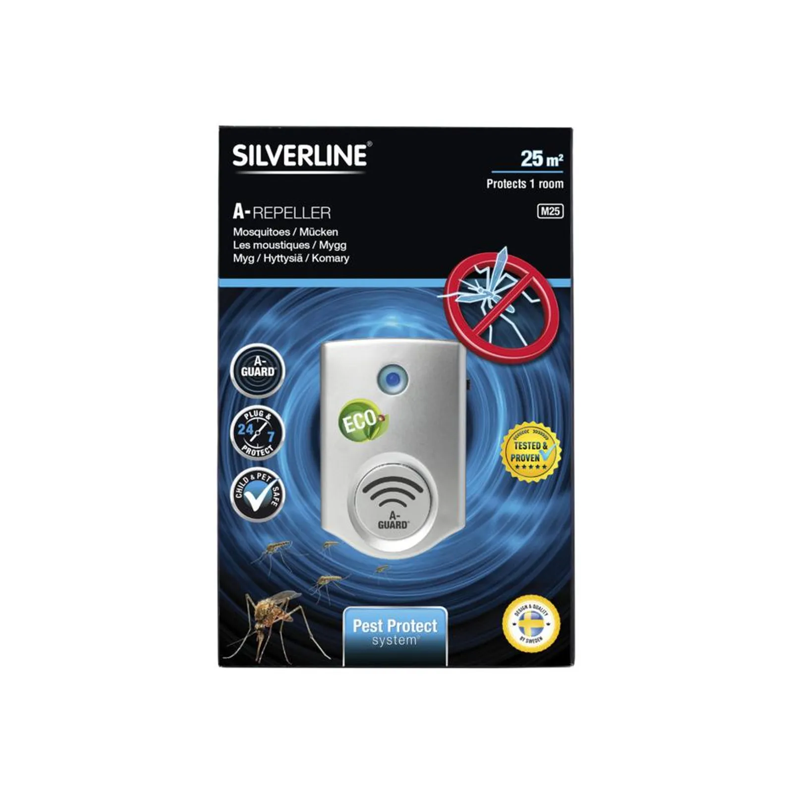 Avskräckare Silverline M25 Mygg — närbild