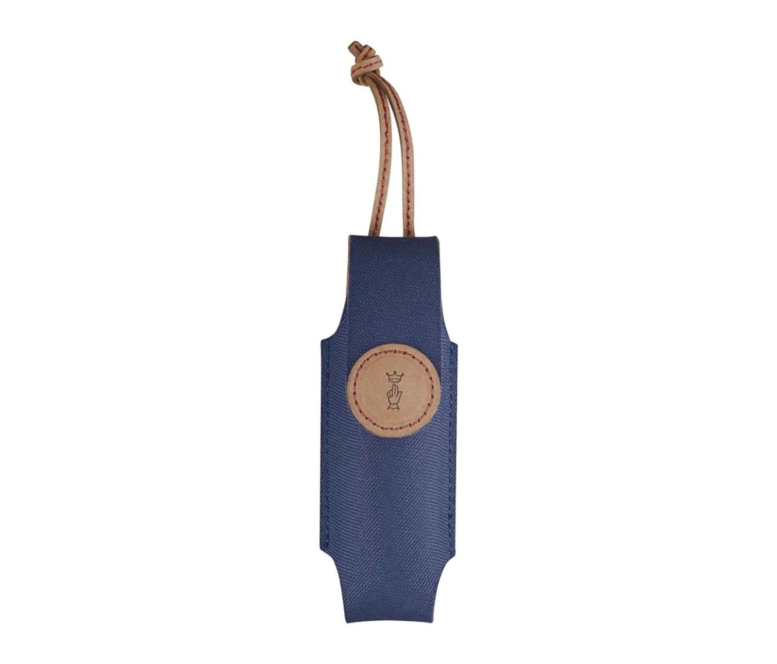 Opinel barnkniv blått fodral med läderdetalj och hållbart tyg - stilig design för enkel bärning