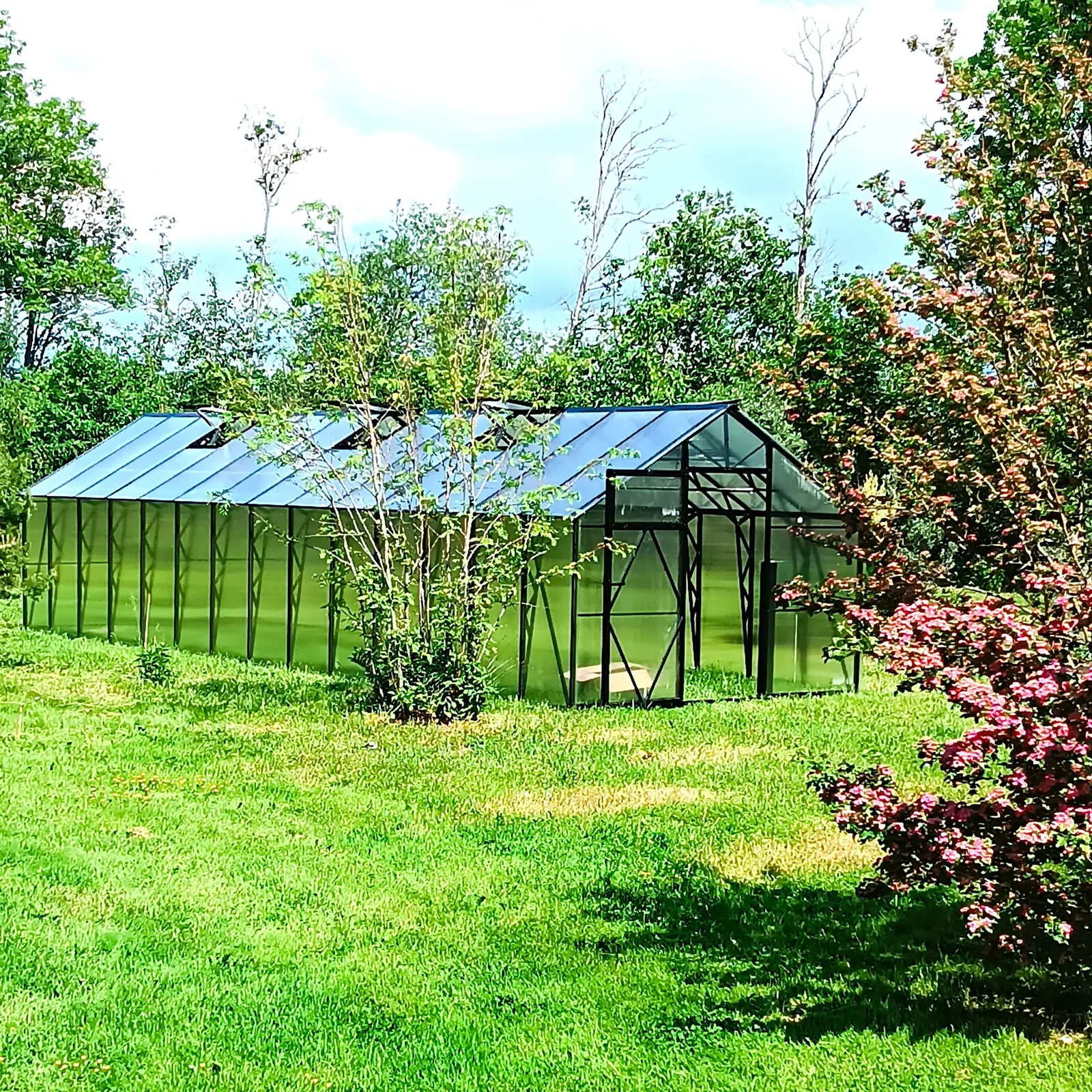 EcoSlider Lux 3,0 33,3 m² detaljbild på svart pulverlackerat stål