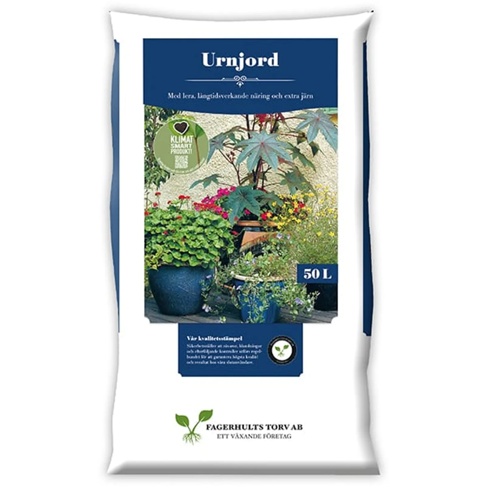 Urnjord Fagerhults Blå, Pall 50l (45st)