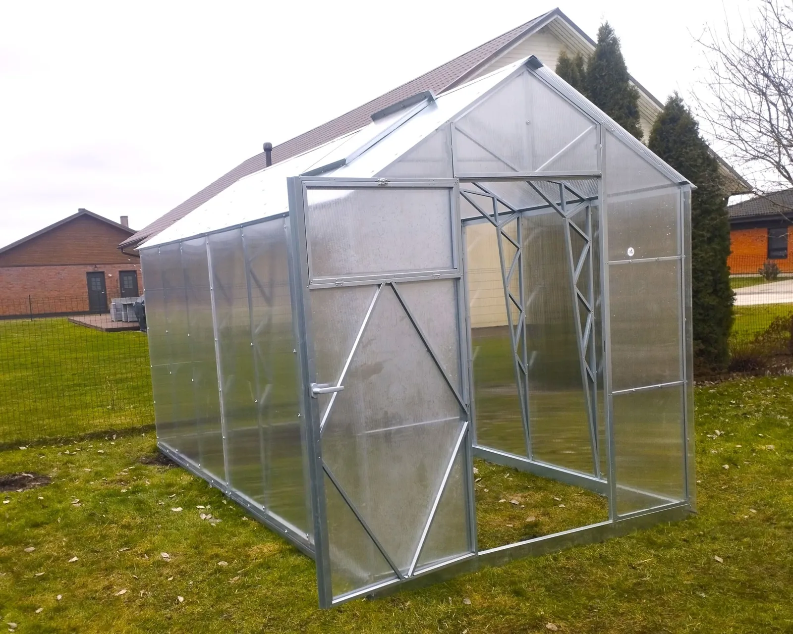 Växthus EcoSlider House 2,0 - 8,26 m² - galvaniserat stål - bild 5