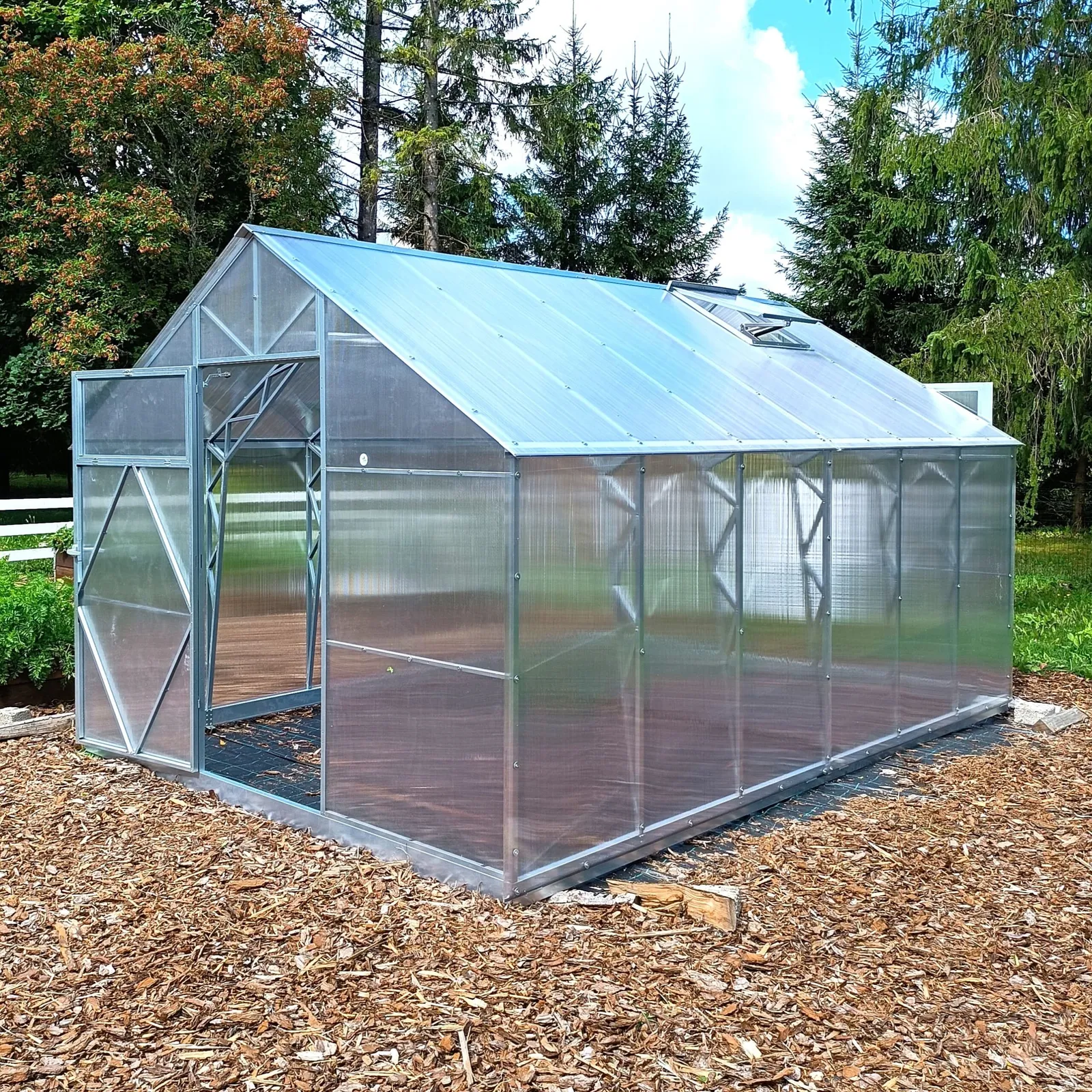 Växthus EcoSlider House 3,0 - 12,39 m² - galvaniserat stål - bild 5