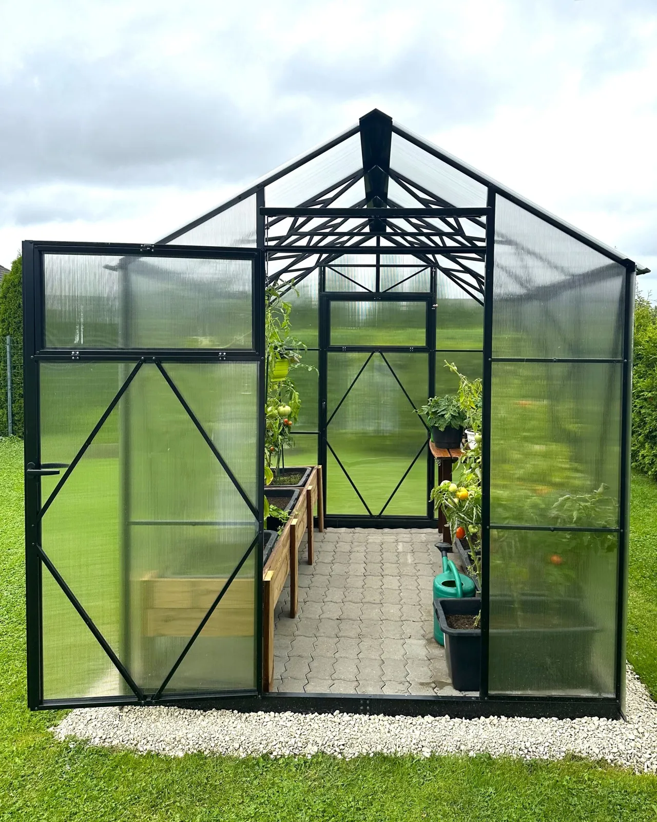 Växthus EcoSlider Lux 2,0 - 16,6 m² - svart stål - bild 5