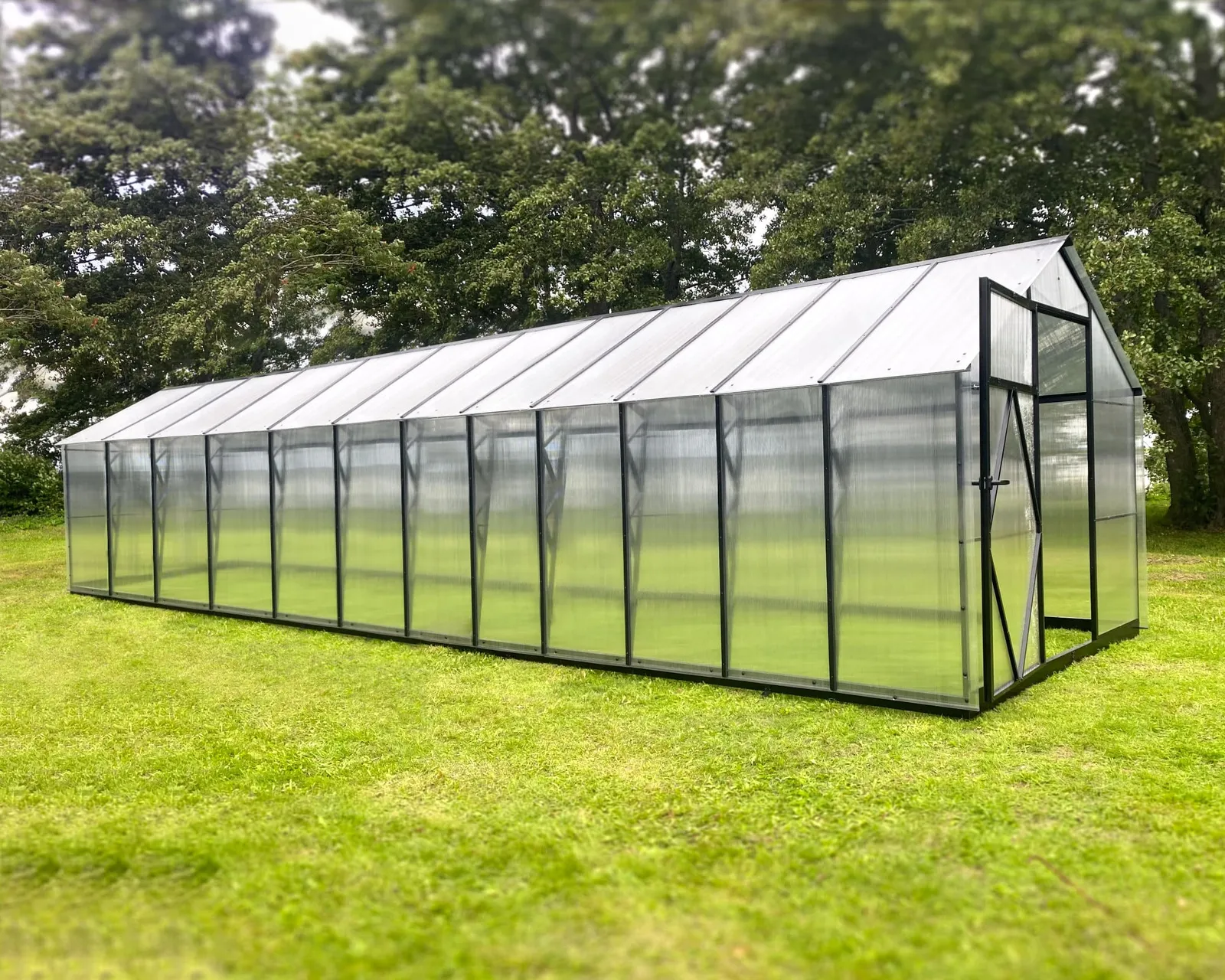 Växthus EcoSlider Lux 2,0 - 16,6 m² - svart stål - bild 8