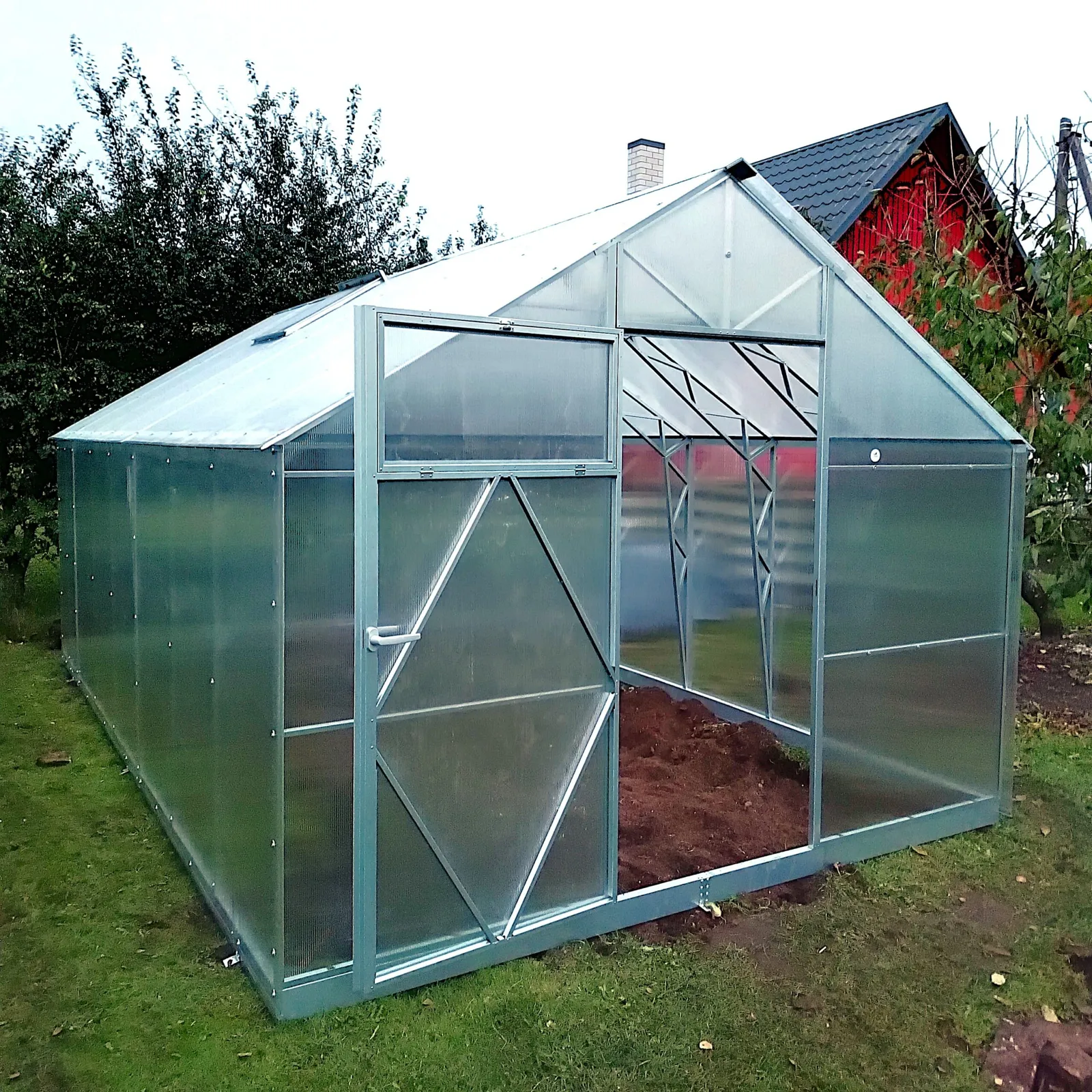 Växthus EcoSlider House 3,0 - 31,41 m² - galvaniserat stål - bild 5