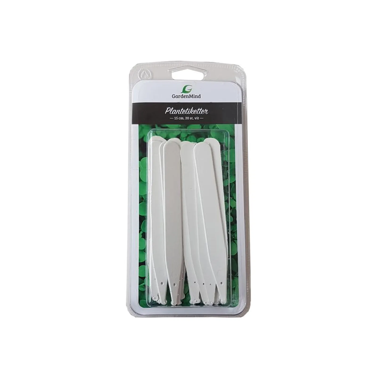 Etiketter GardenMind Vit 20st 15 cm