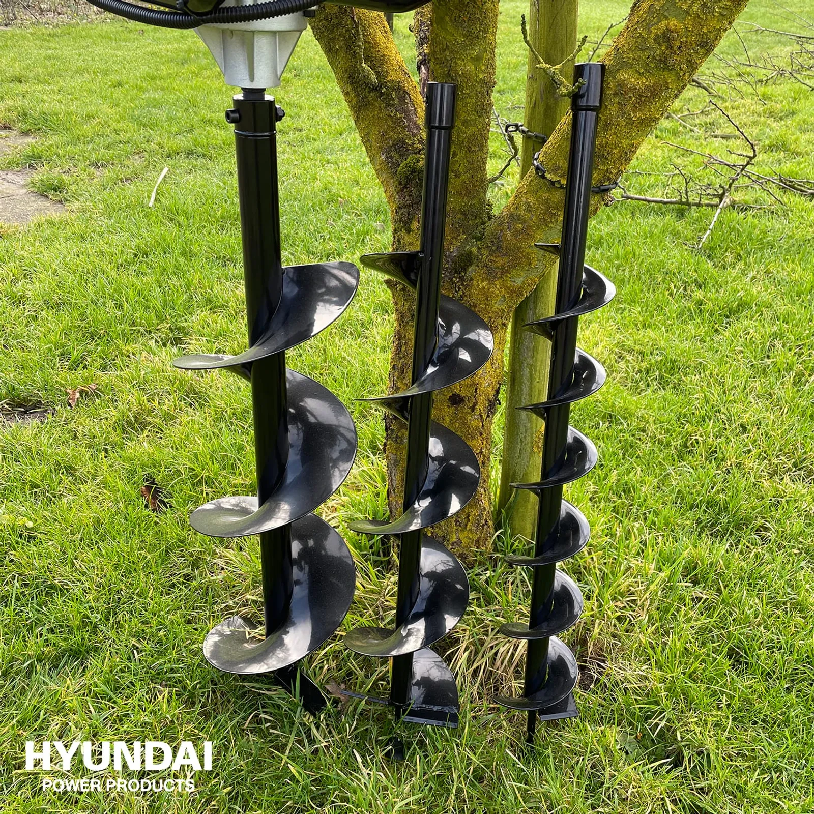 Jordborr set Hyundai 100/150/200 mm 50,8 cc — närbild