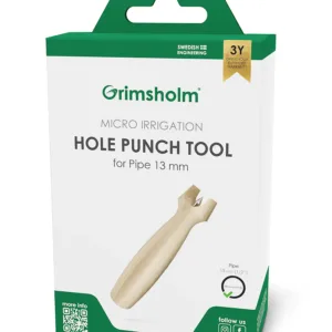 Grimsholm håltagningsverktyg för 13 mm mikrobevattningsrör – med träskaft