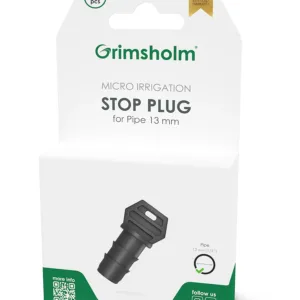 Grimsholm stopp-plugg 13 mm (1/2") för mikrobevattningsrör – 5-pack