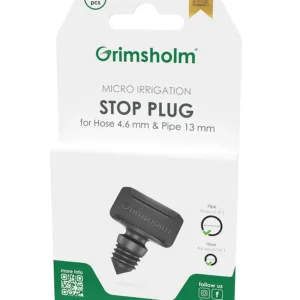 Grimsholm stopp-plugg 4,6 mm (3/16") för mikrobevattningsslang – 10-pack